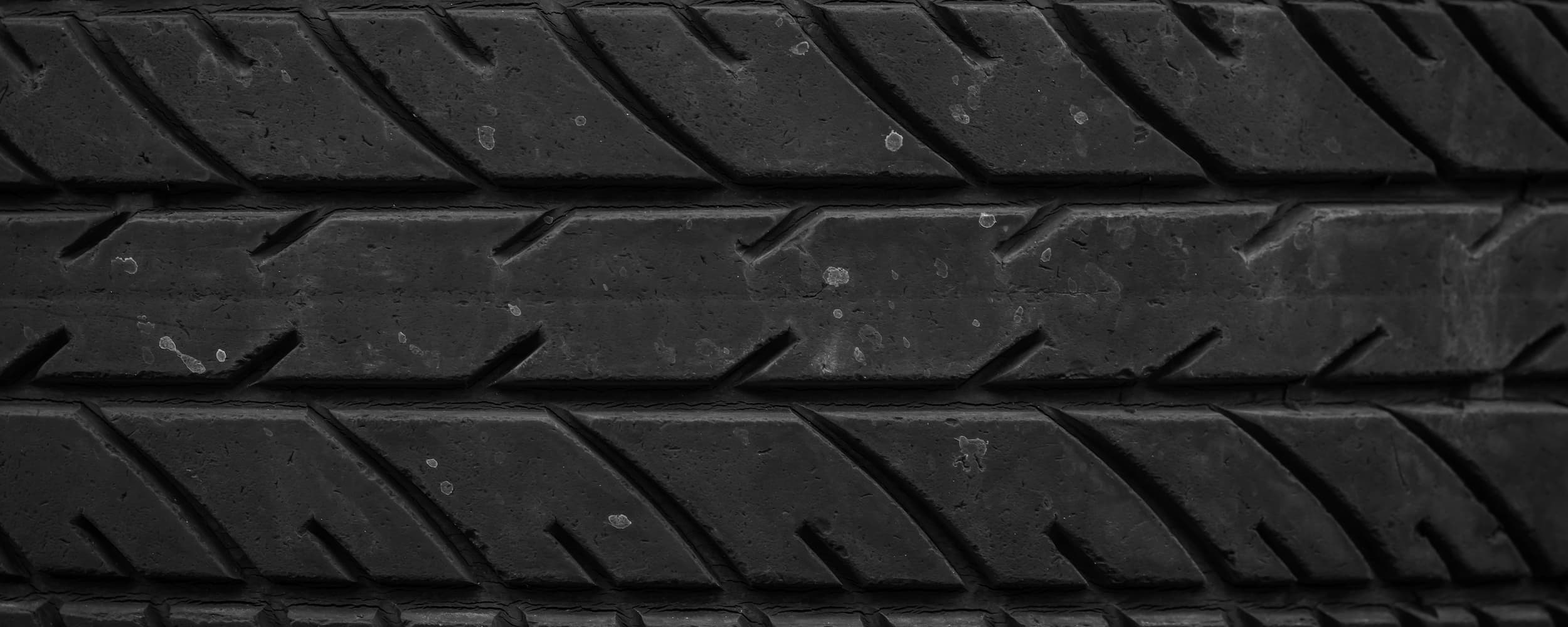 Close-up of a tire tread pattern